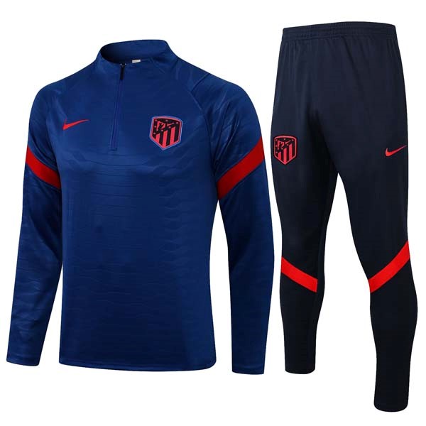 Sweatshirts Atletico Madrid 2022 Blau Schwarz Günstige Fußballtrikots